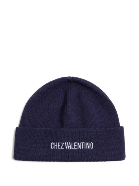 Valentino Garavani Chez ribbed-knit beanie