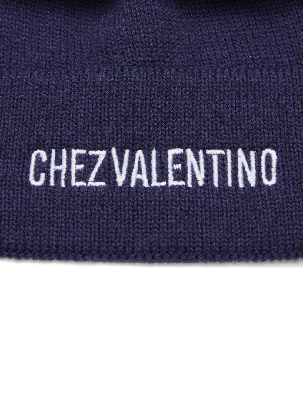 Chez Valentino knitted wool beanie