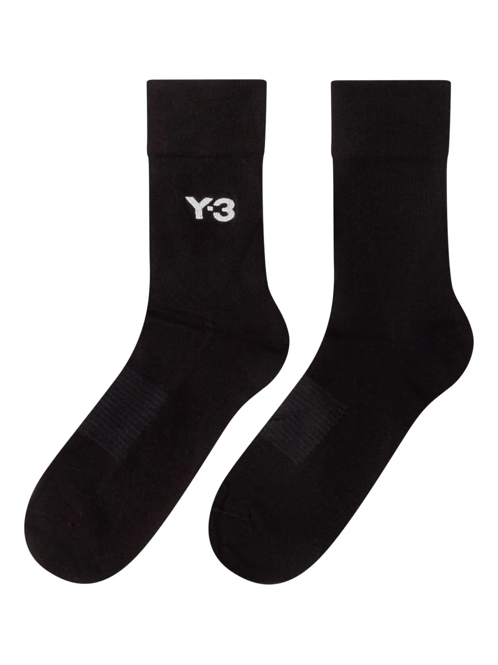 Y-3 logo-embroidered ribbed socks - Schwarz