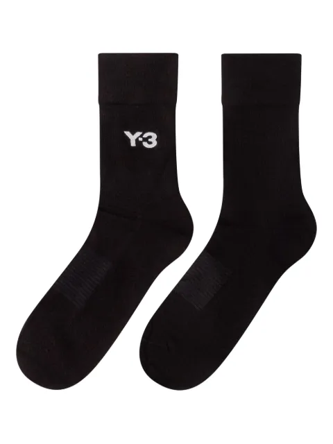 Y-3 logo-embroidered ribbed socks