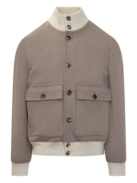 Brunello Cucinelli veste bomber à poche plaquée