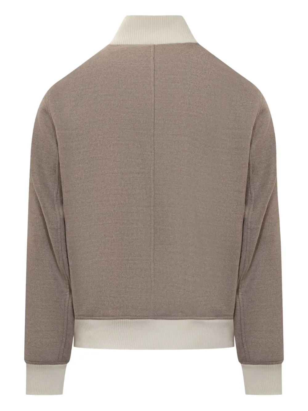 Brunello Cucinelli patch-pocket bomber jacket Grijs