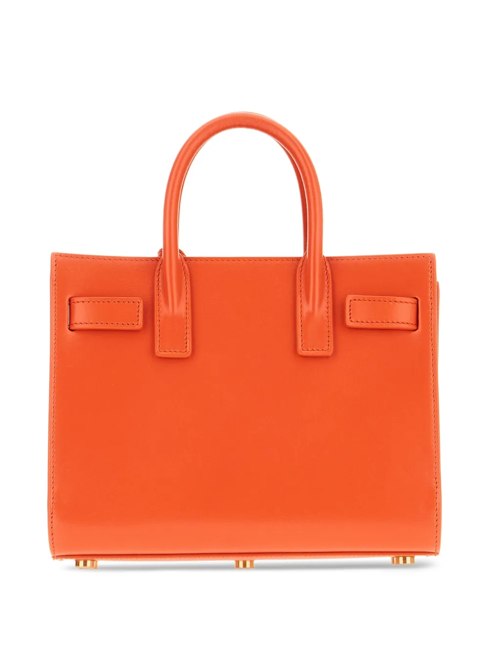 Saint Laurent Leren shopper met handvatten - Oranje