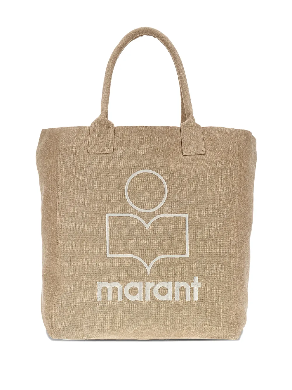 ISABEL MARANT Yenky logo-embroidered cotton tote bag Beige