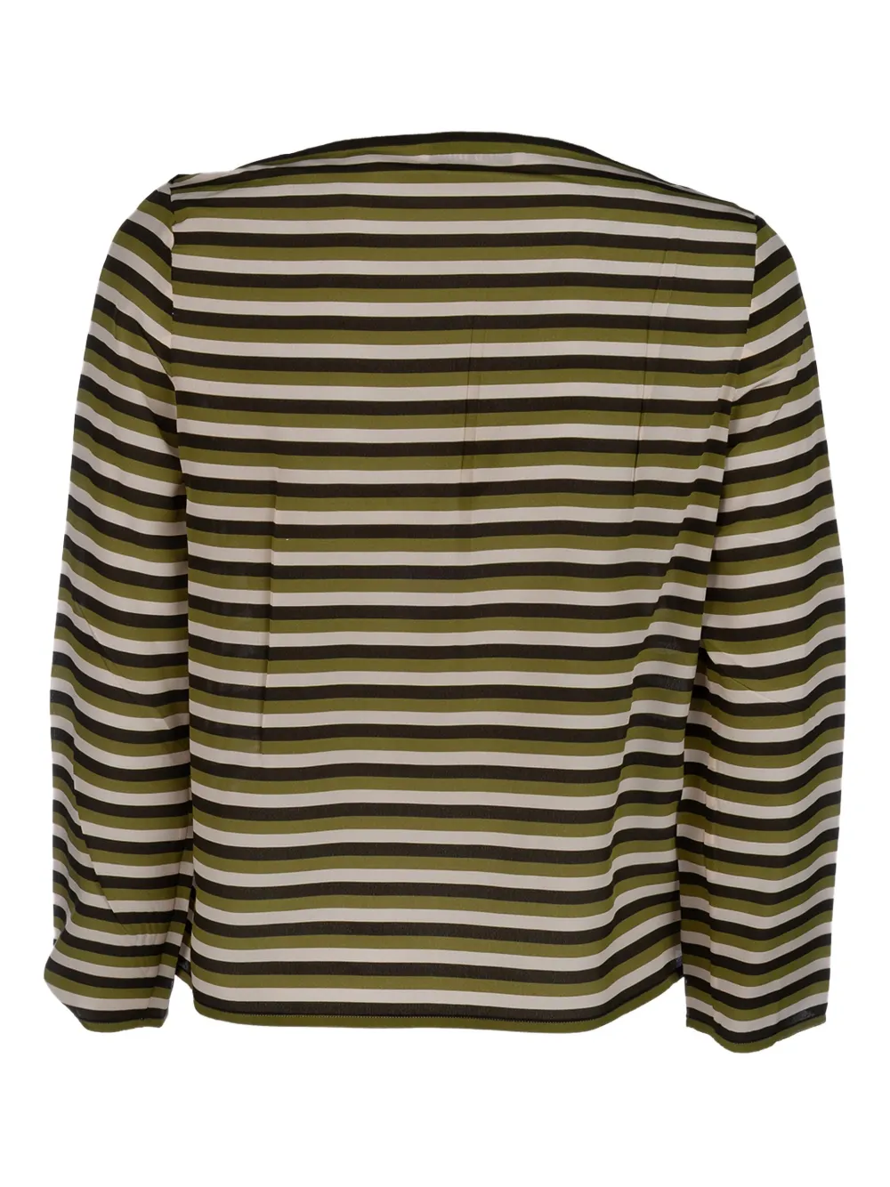  Miu Miu Striped Logo-patch T-shirt - Green 