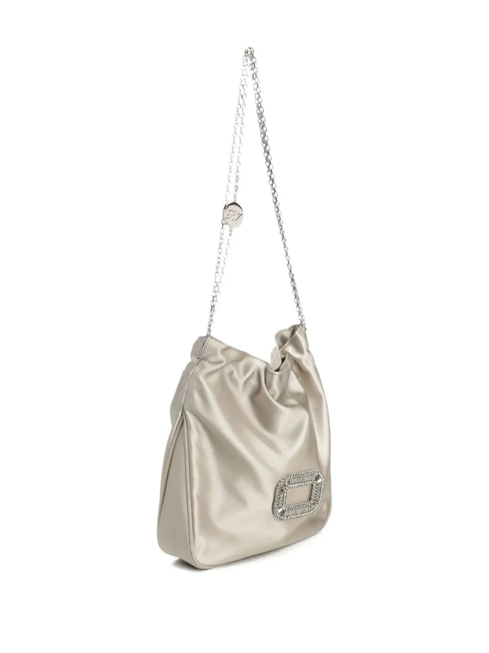 Roger Vivier small Pilgrim crystal-embellished satin shoulder bag | Image 2
