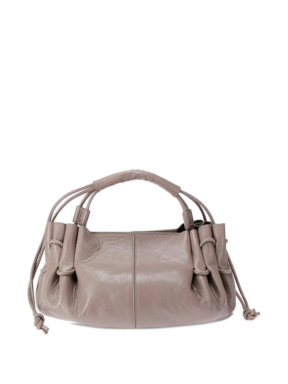 Hereu mini Arta braided-handle lambskin tote bag - Beige