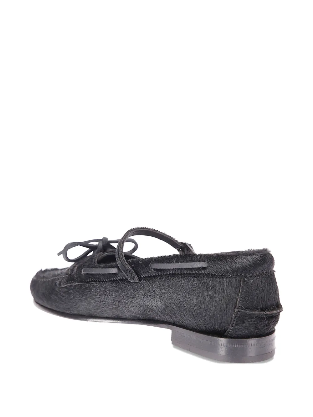 Hereu Lorea calf-hair flat pumps Black