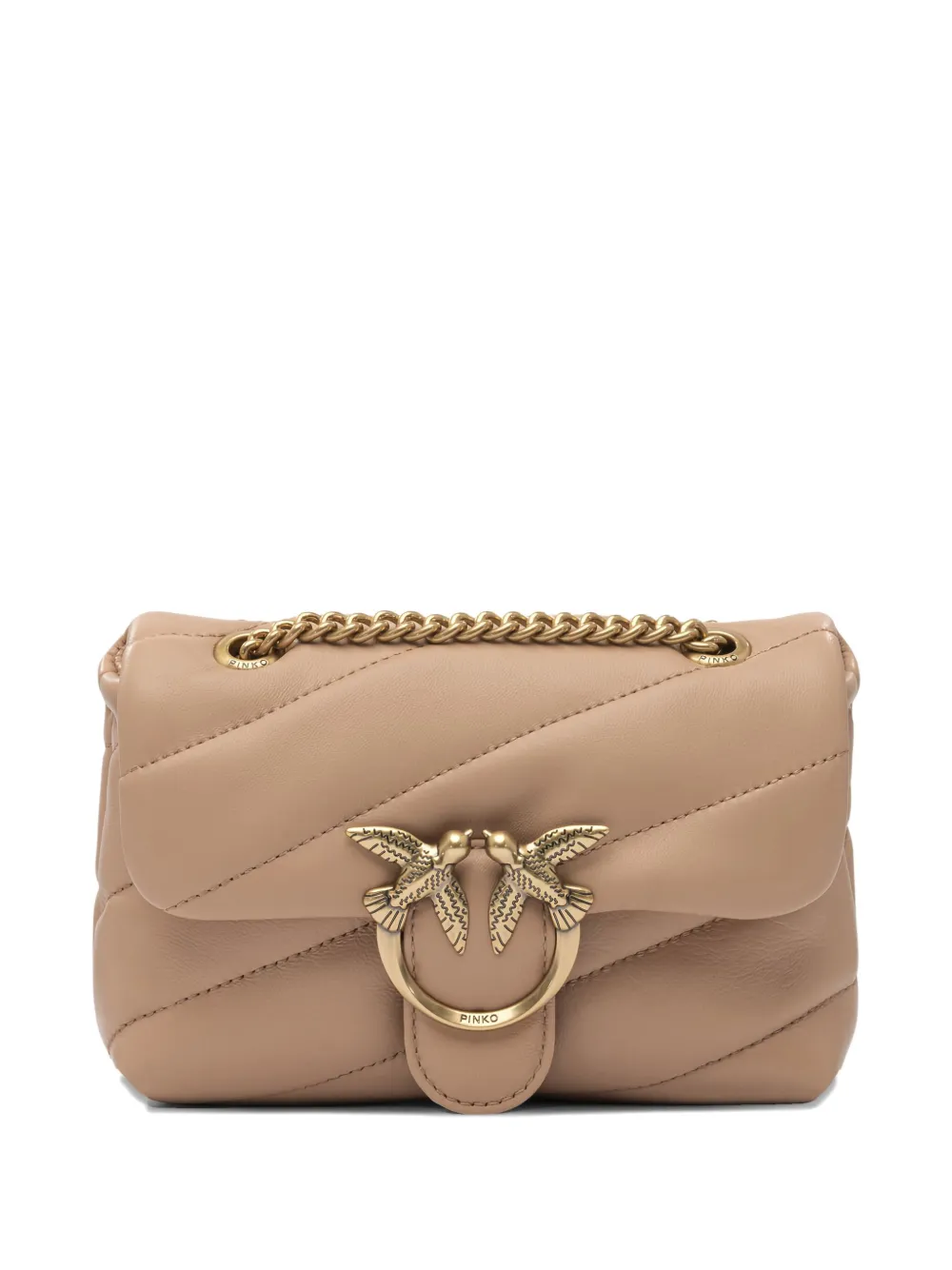 Love Birds-embellished quilted shoulder bag
