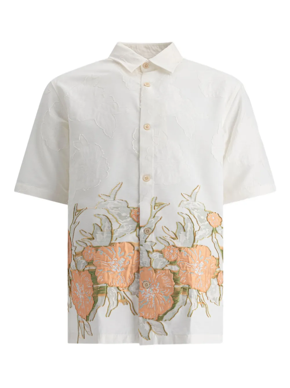 Freddy floral-embroidered short-sleeve shirt