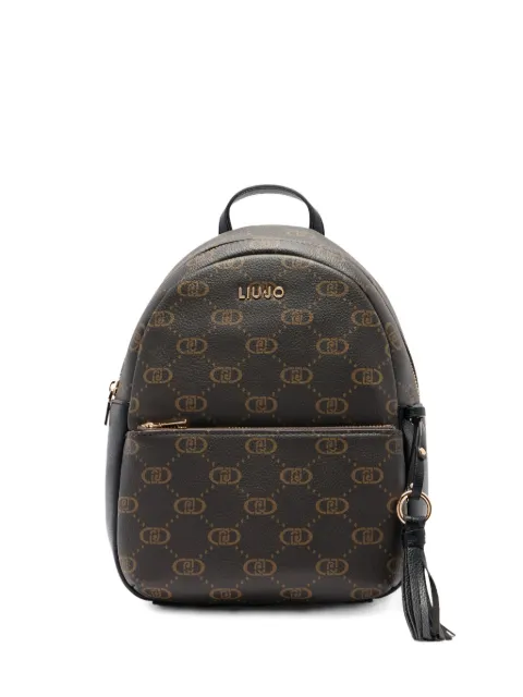 LIU JO medium logo-print backpack