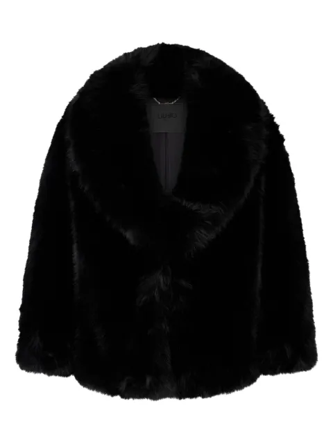 LIU JO long-sleeved faux-fur coat