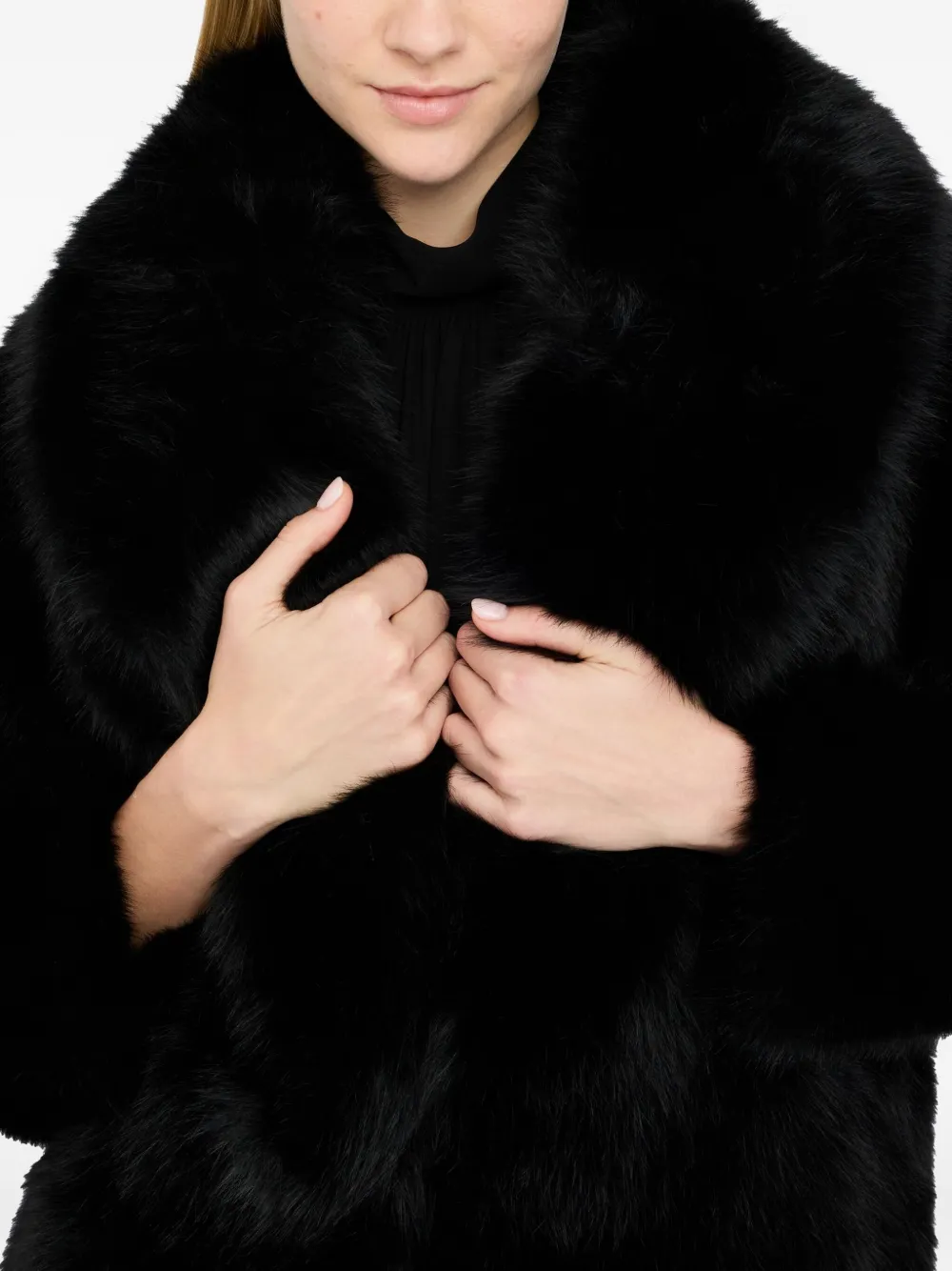 Liu •jo Fur Coats Liu Jo Woman Color Black In Black