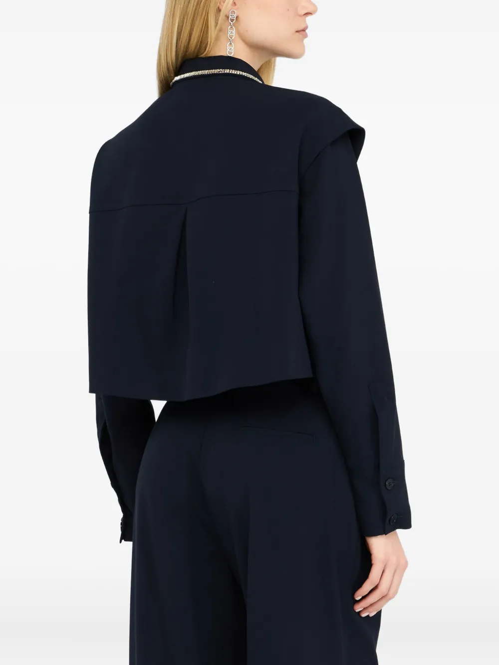 LIU JO Blouse met kraag van stras Blauw