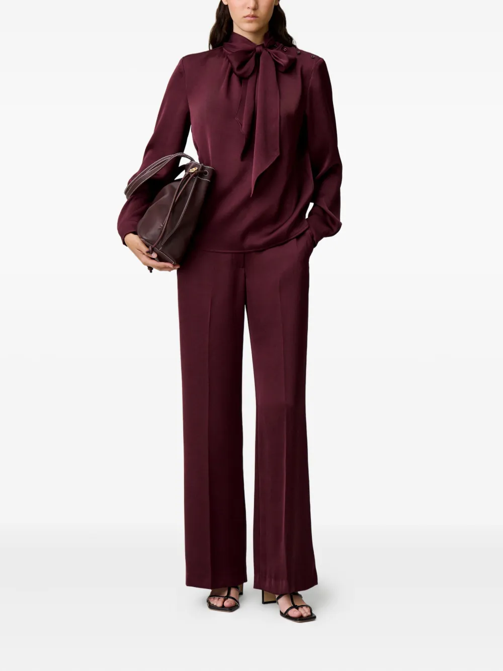 Claudie Pierlot Blouse met strikdetail - Rood