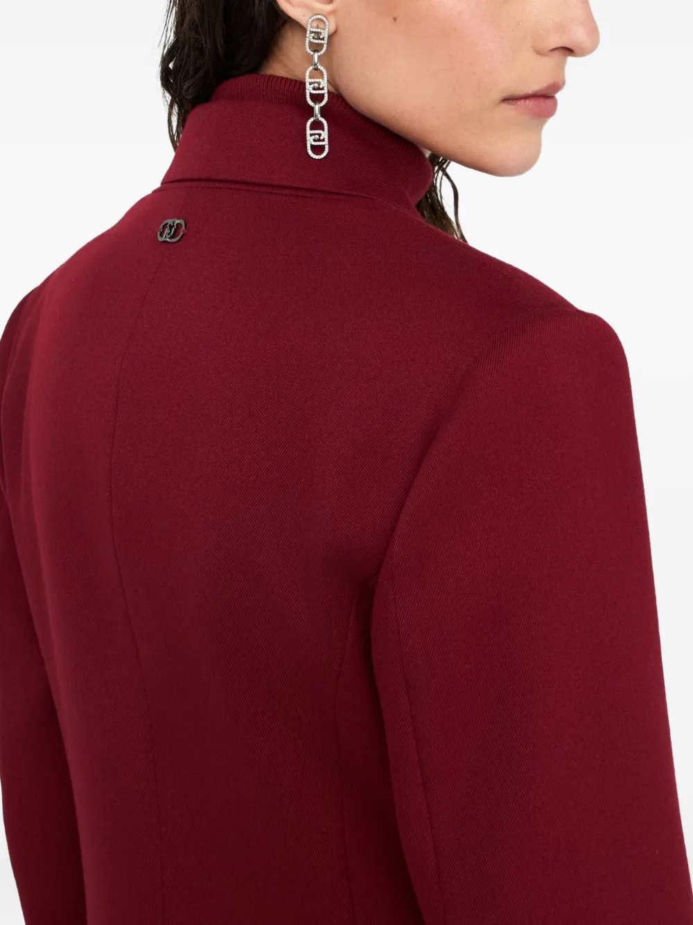 Liu •jo Gemstone-embellished Two-button Blazer In Red