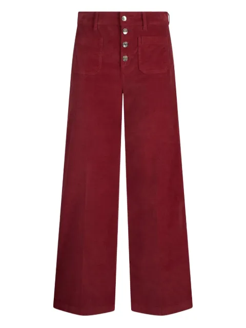 LIU JO button-fastening patch-pocket flared trousers
