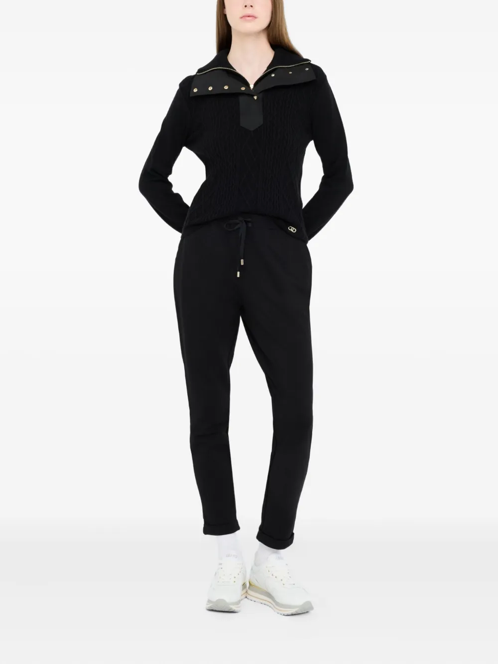 LIU JO cable-knit high-neck sweater | Knitted Sweaters | Image 2