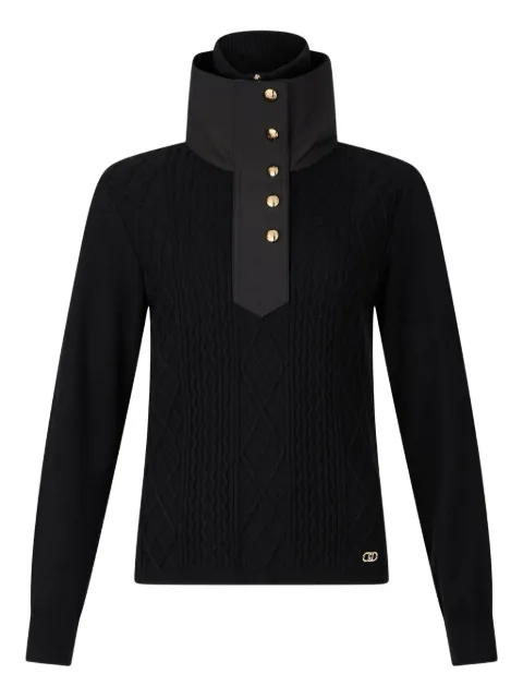 LIU JO cable-knit high-neck sweater