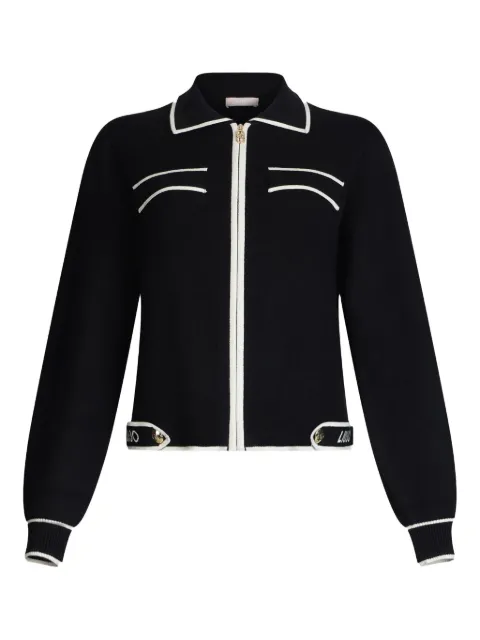 LIU JO zip-front collared cardigan