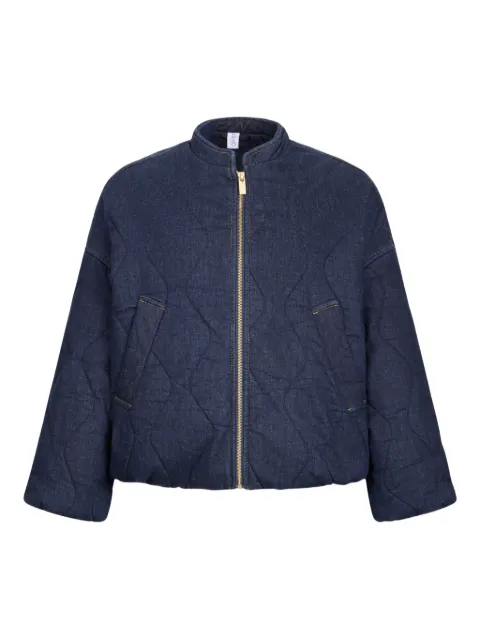 LIU JO quilted denim bomber jacket