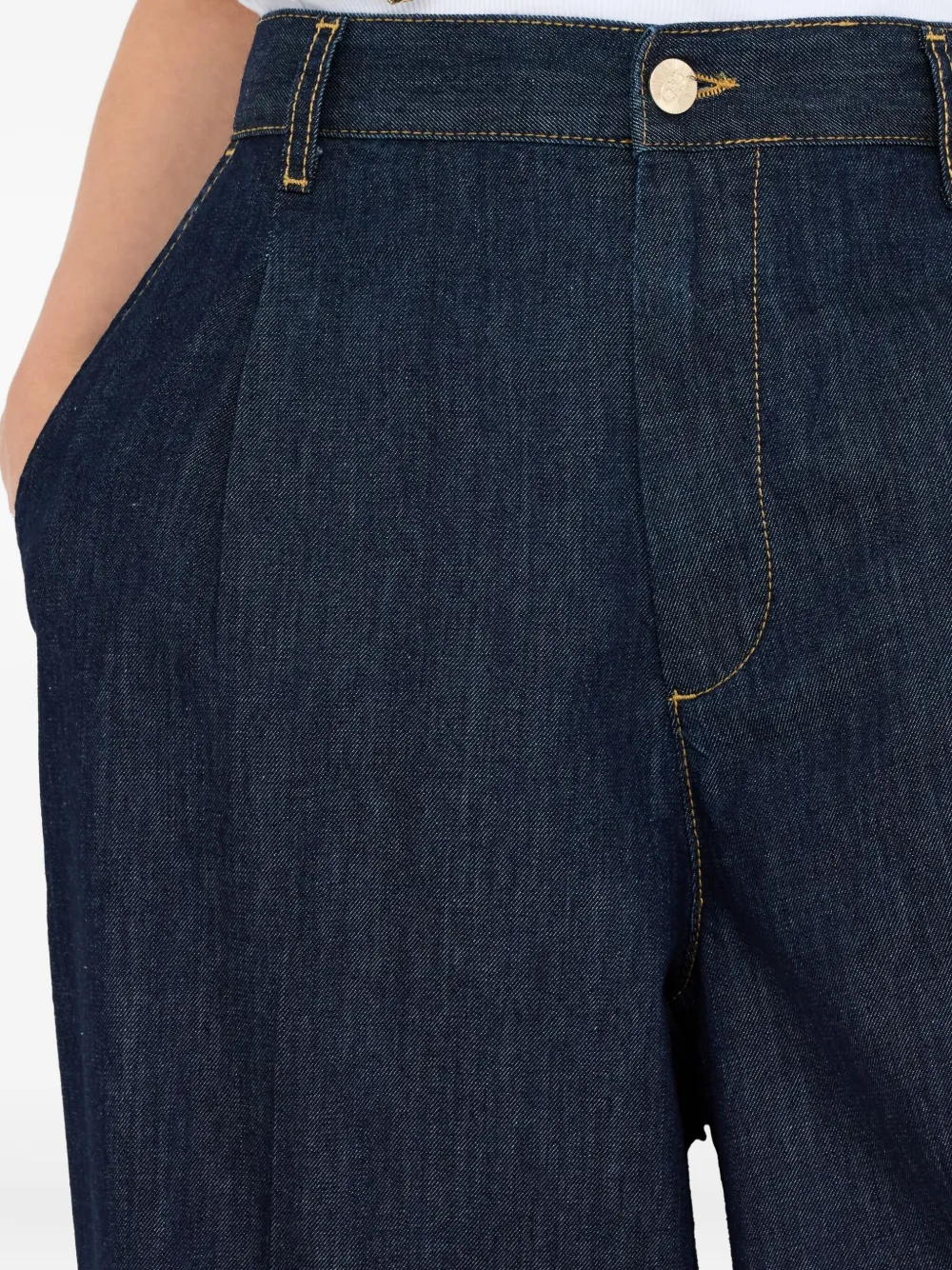 LIU JO Flared jeans met geplooid detail Blauw