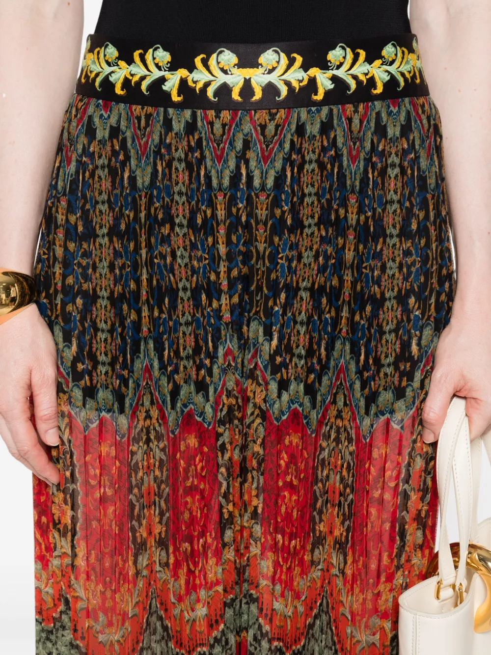 alice + olivia Copen plooirok met print Zwart
