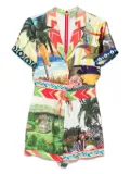 alice + olivia Leighton patchwork print jumpsuit - Green