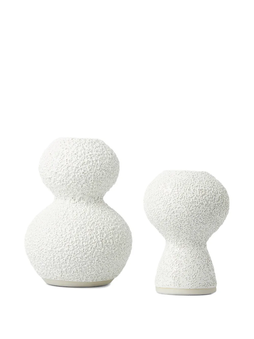 Marloe Marloe Lava + Bone textured candle holders (set of two) | White | Image 1