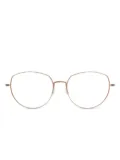 Lindberg geometric-frame glasses - Pink