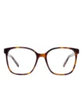 Kaleos tortoiseshell square-frame glasses - Brown