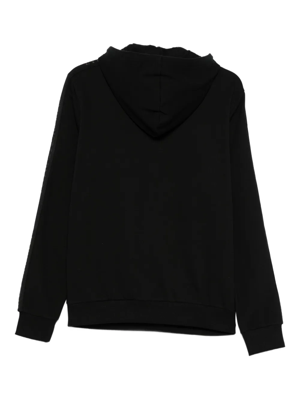 Emporio Armani embroidered-logo hoodie Zwart
