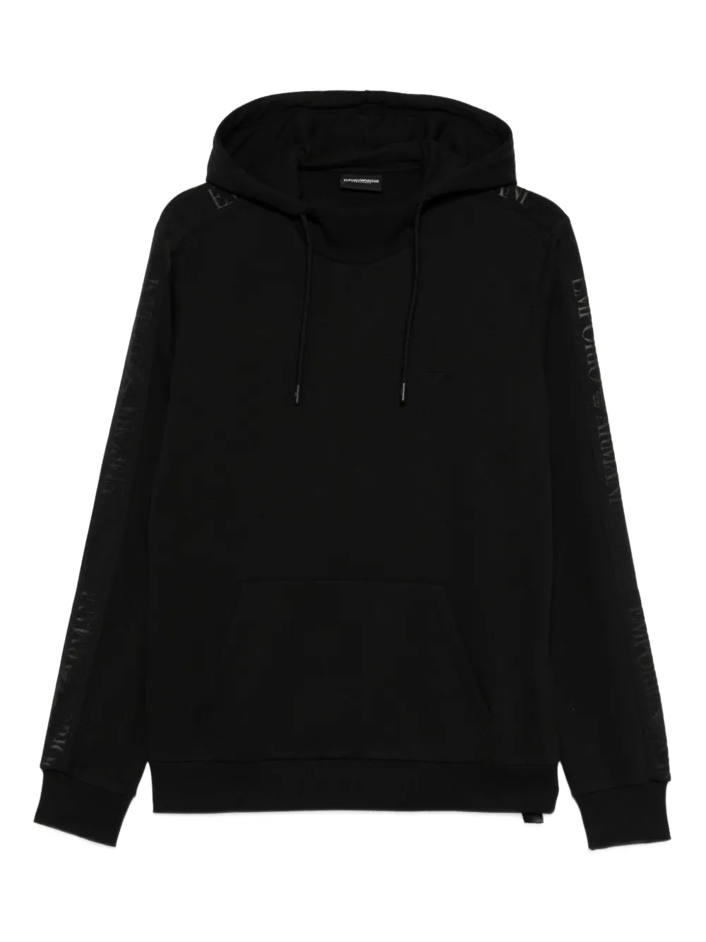 Emporio Armani Hoodie met geborduurd logo Zwart