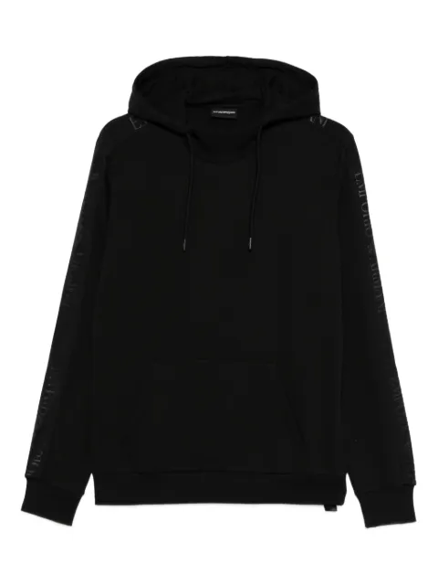 Emporio Armani embroidered-logo hoodie