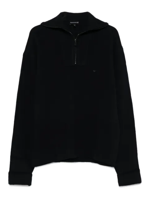 Emporio Armani half-zip wool sweater