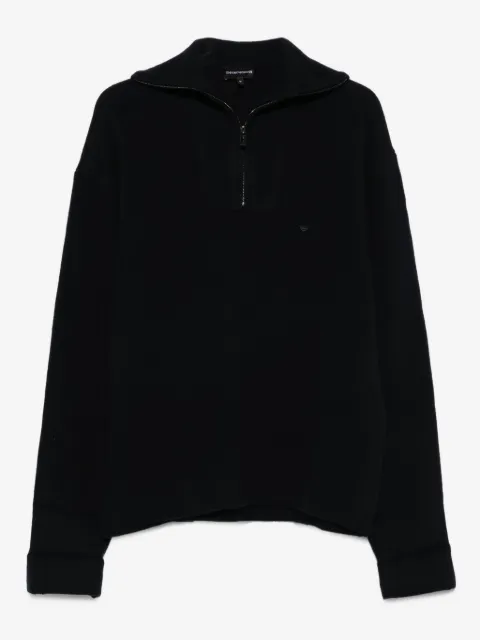 Emporio Armani half-zip wool sweater