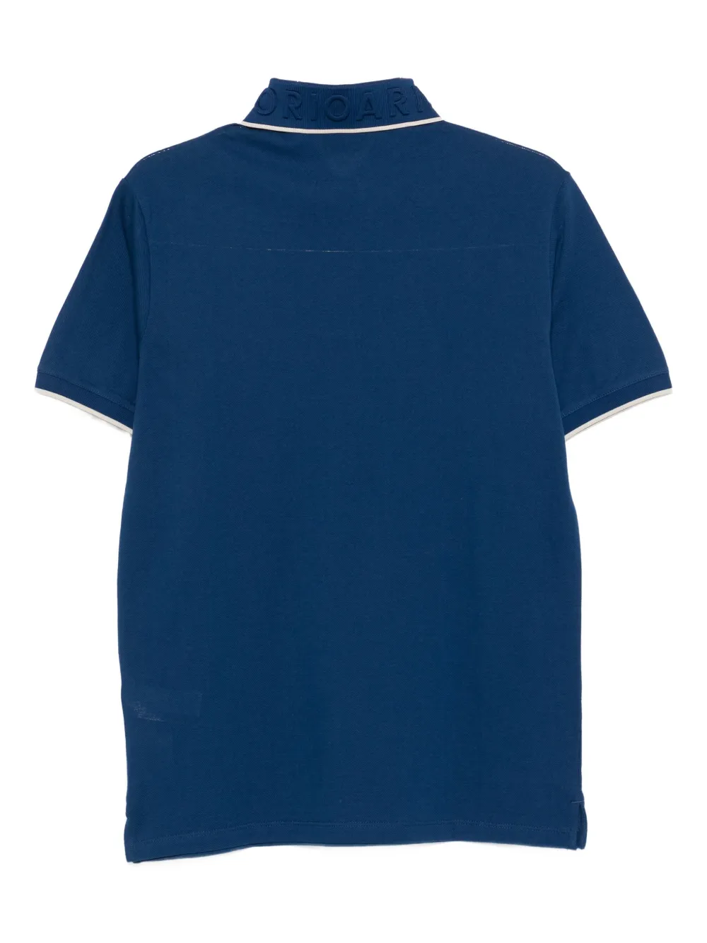 Emporio Armani Poloshirt met geborduurde kraag Blauw