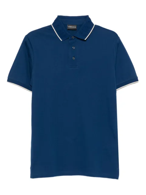 Emporio Armani embroidered-collar polo shirt