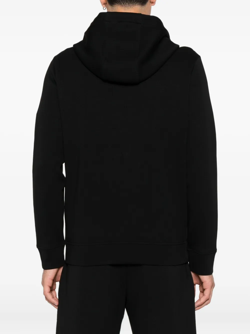 Emporio Armani Hoodie met geborduurd logo Zwart
