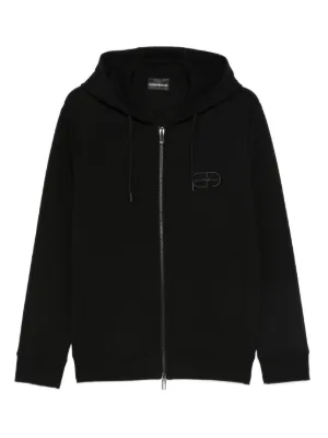 パーカー・フーディ EMPORIO ARMANI Men Hoodies EM001121AF10013UC001 BLACK Hoodie with embroidered logo | Armani Exchange