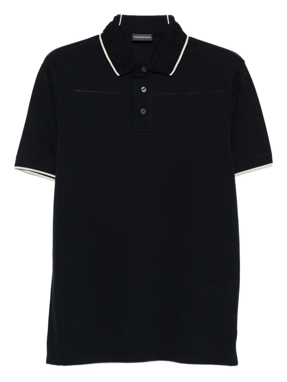 Emporio Armani Poloshirt met afwerking van kraag Blauw