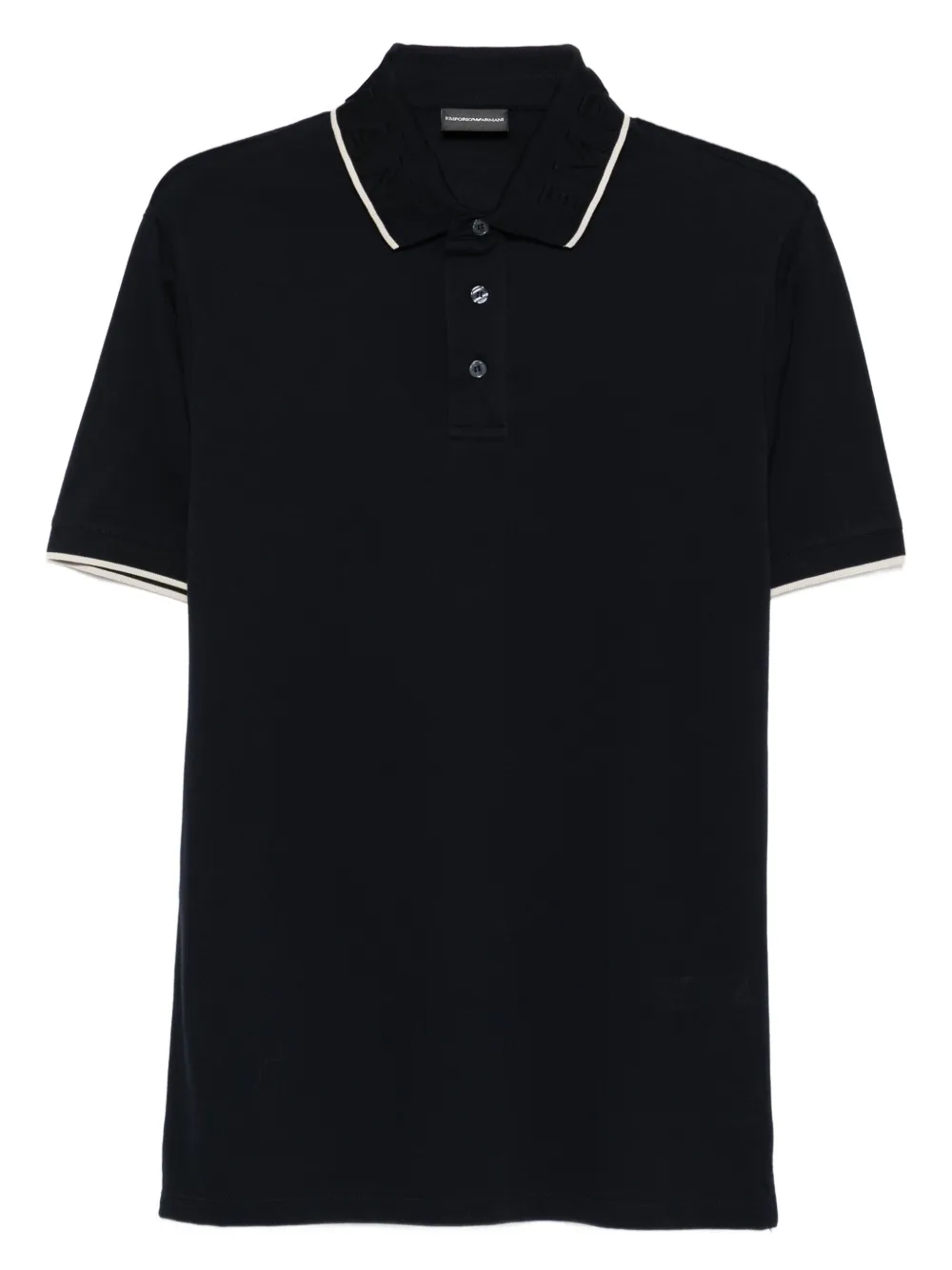 Emporio Armani Poloshirt met afwerking van kraag Blauw