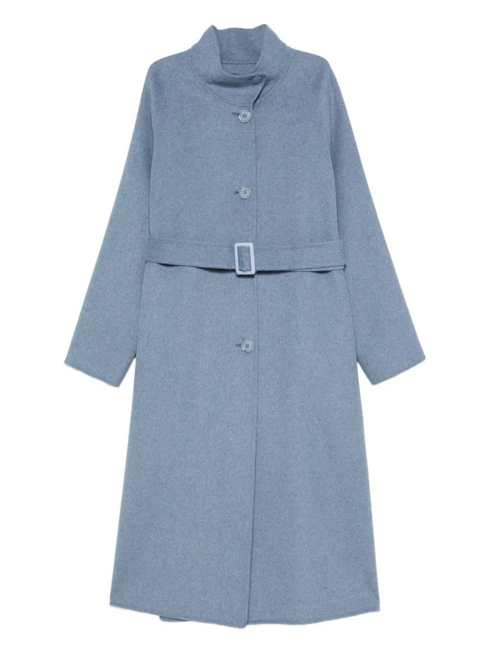 Emporio Armani Jas met opstaande kraag en ceintuur Blauw