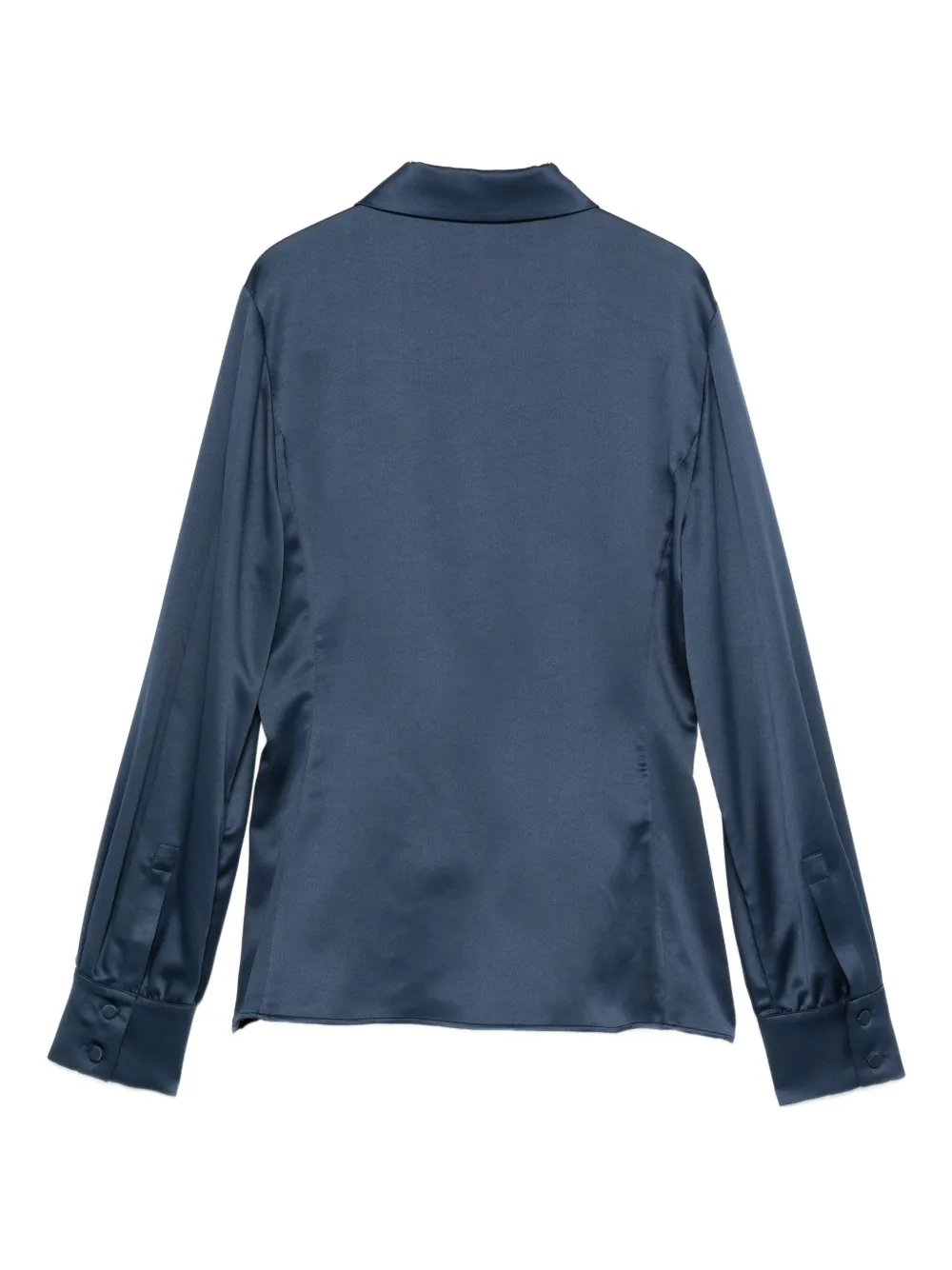 Emporio Armani satin wrap blouse Blauw