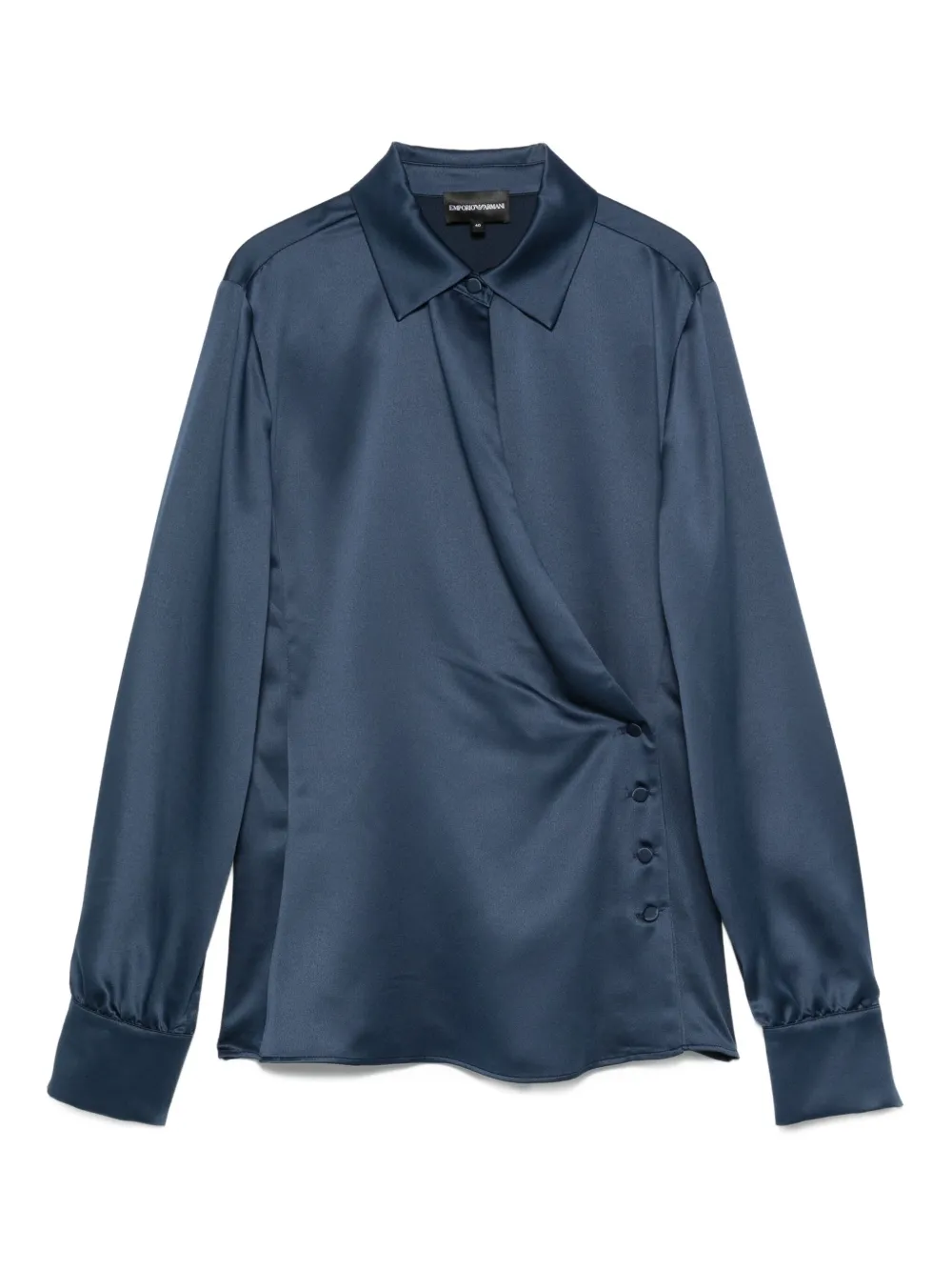 Emporio Armani Satijnen blouse Blauw