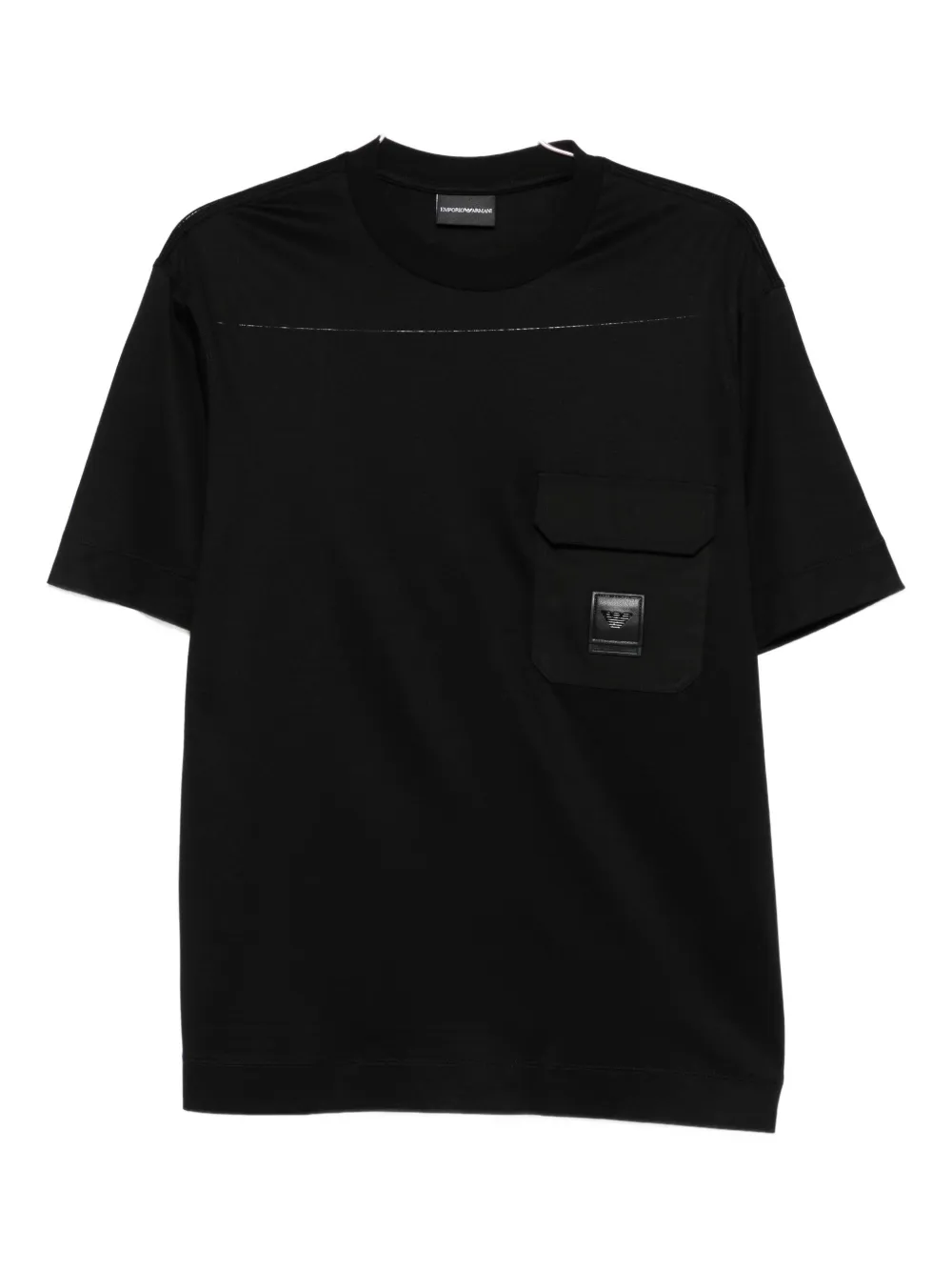Emporio Armani pocket-detail T-shirt Zwart