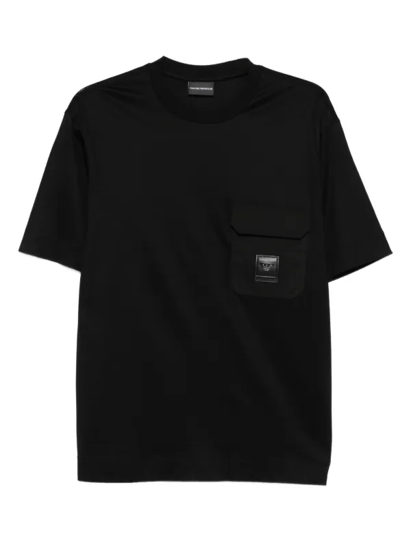 Emporio Armani ポケットディテール Tシャツ | ブラック | FARFETCH JP