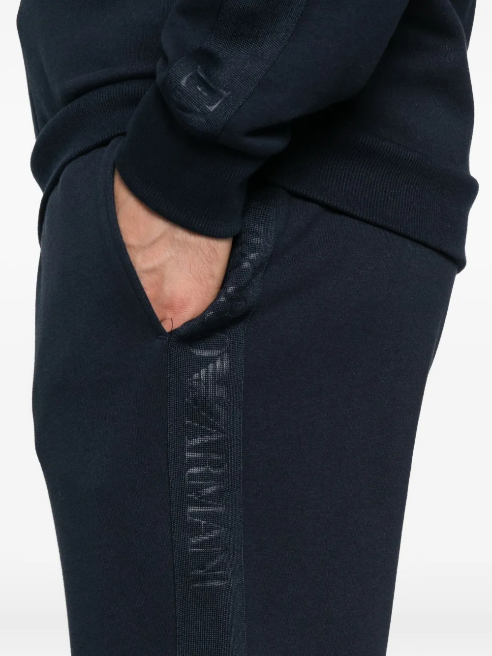 Emporio Armani logo-detail track pants Blauw