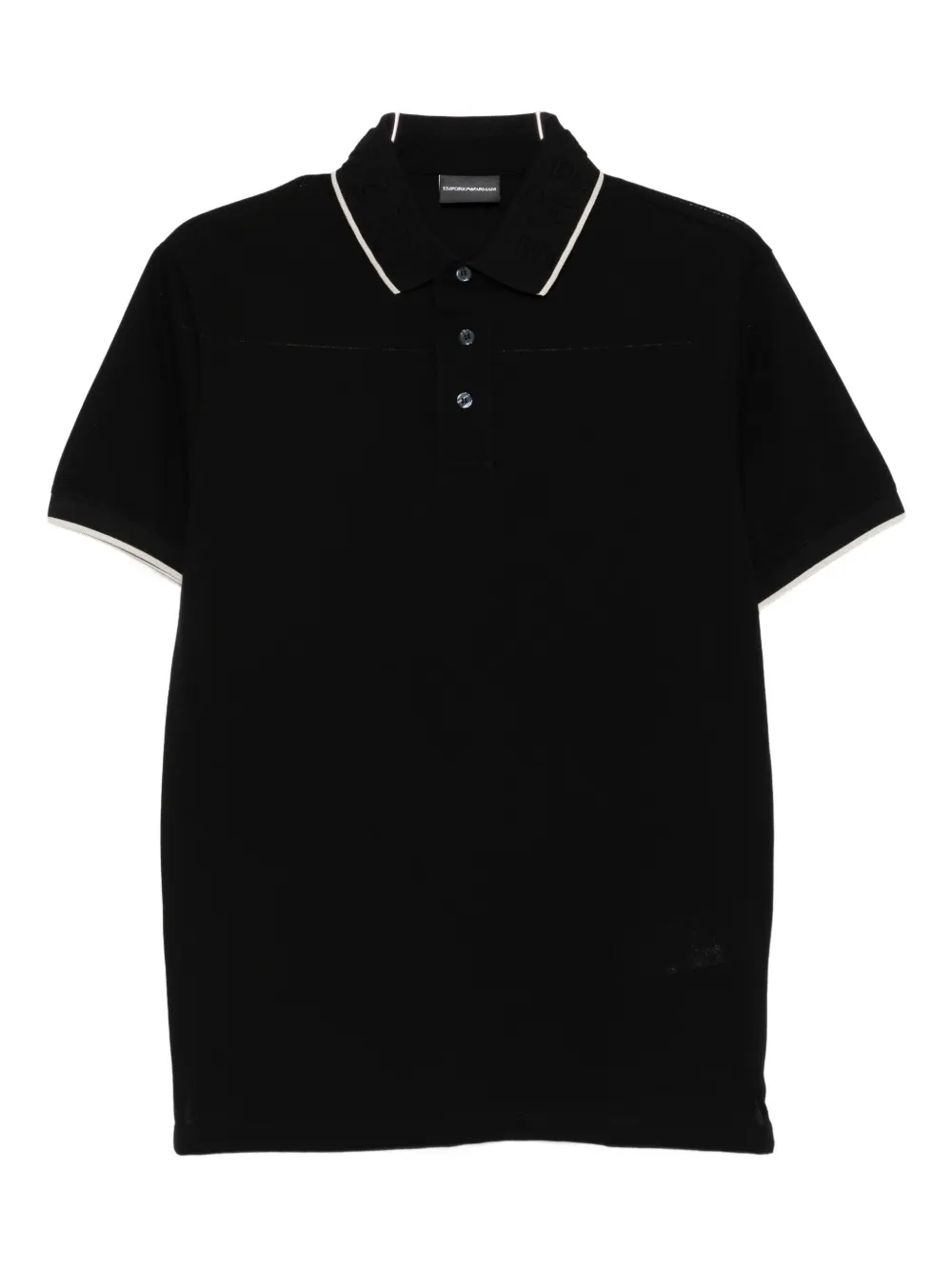 Emporio Armani tipped-collar polo shirt Zwart