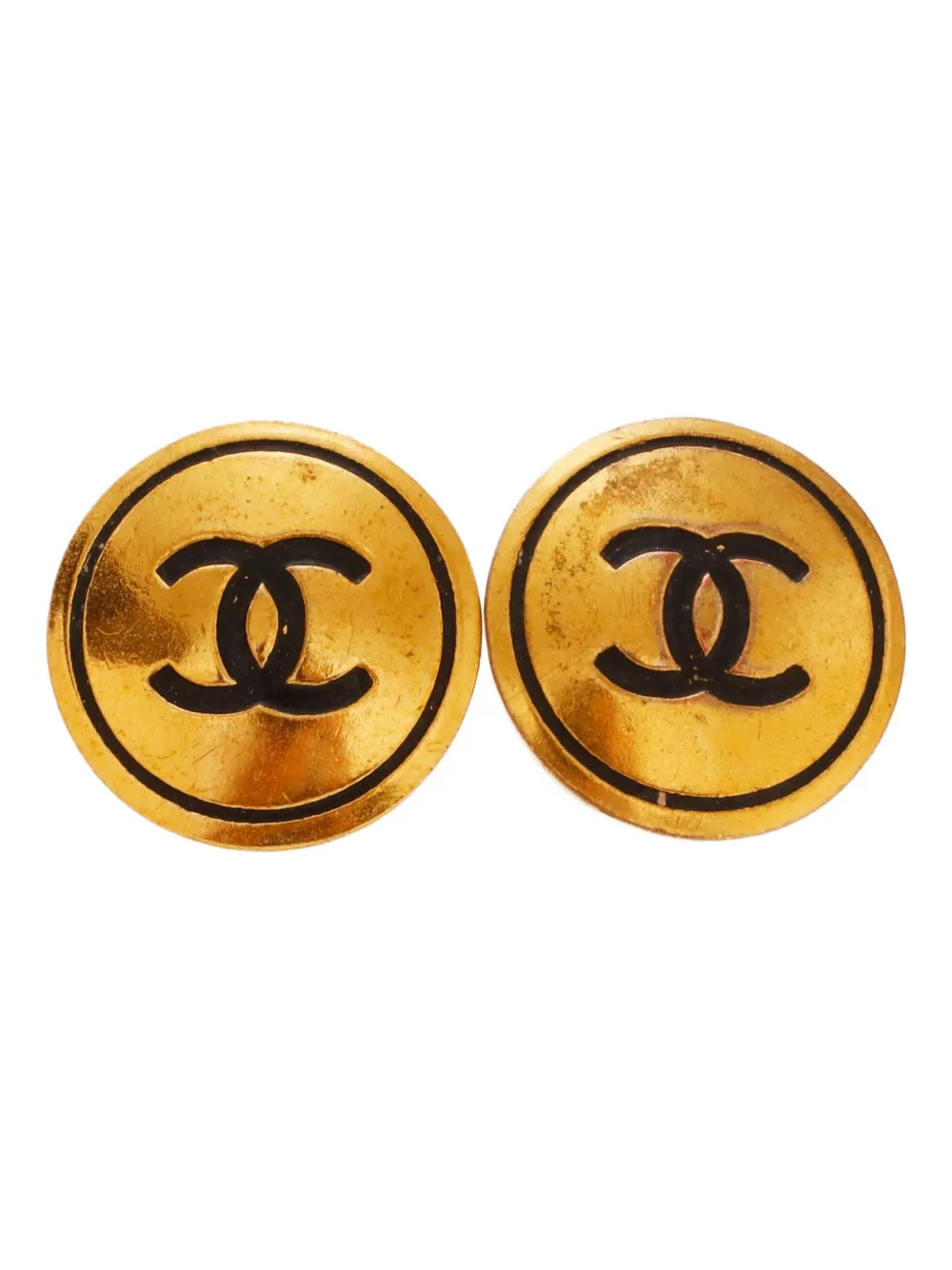 CHANEL Pre-Owned 1993 CC-mark clip-on earrings - ゴールドトーン CHANEL Pre-Owned 1993 CC-mark clip-on earrings - ゴールドトーン
